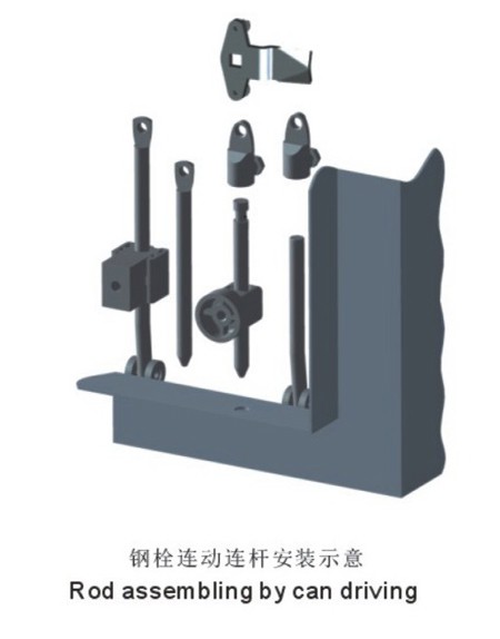 钢栓连动连杆